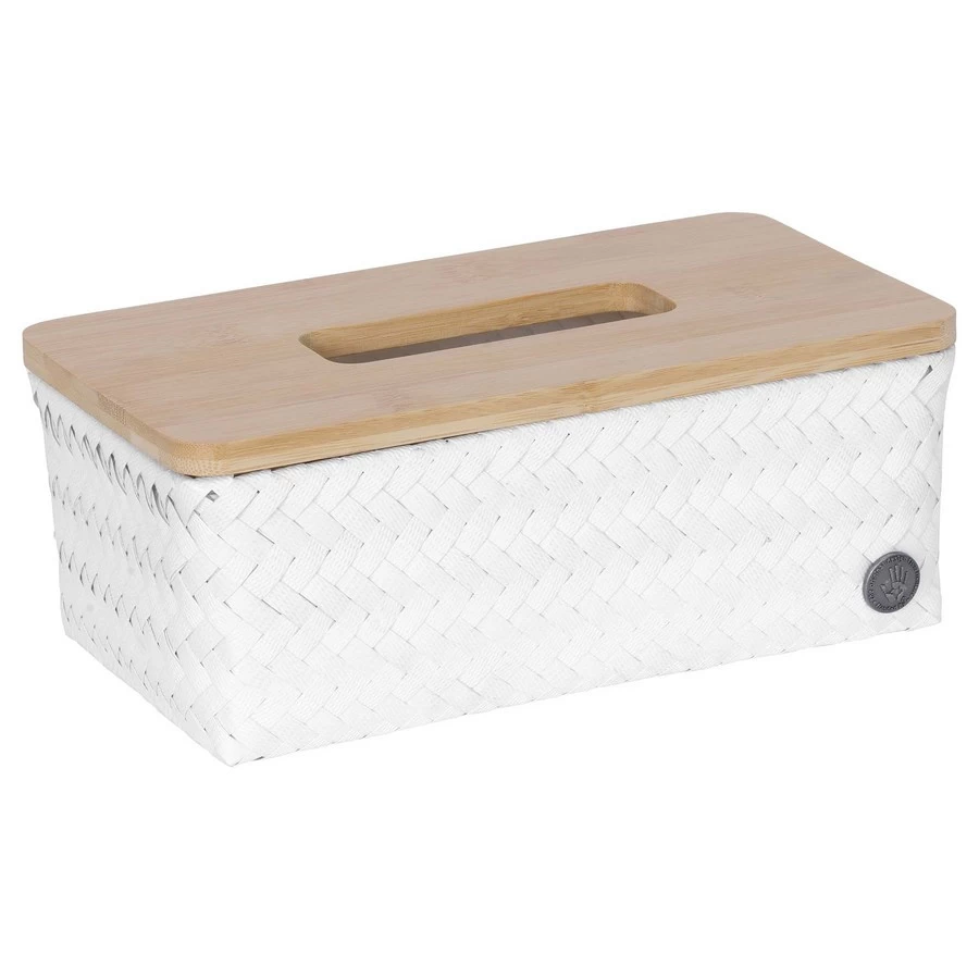 Handed By Tissue Box Top Fit Rectangular10x27x15 Cm - Handgemaakt - White