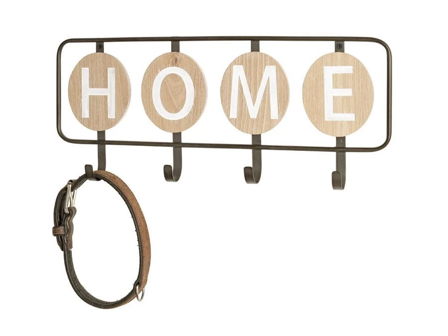 Wandkapstok Mila 50x22x5 Cm Zwart - Eik - Afbeelding 4