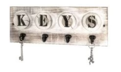 Sleutelhanger Shabby Vintage Wit