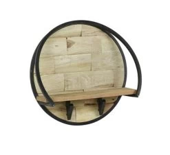 Wandkapstok - Dia 40cm Massief Acacia Gezandstraald