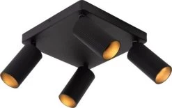 Lucide Clubs Plafondspot 4x GU10 Zwart