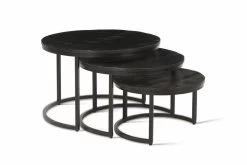 Salontafel Arnod - Set Per 3 Zwart