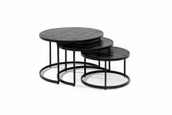 Lennox Salontafel Set Per 3 Zwart