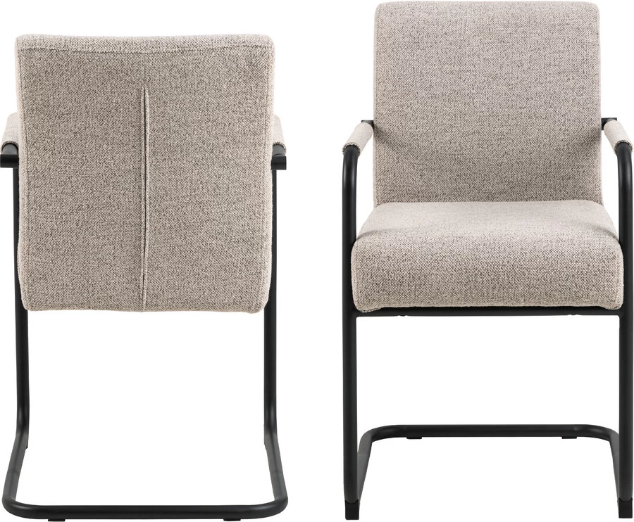 Adele Stoel Met Armleuning Monza Beige 60 / Black - Afbeelding 3