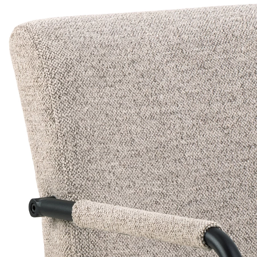 Adele Stoel Met Armleuning Monza Beige 60 / Black - Afbeelding 6