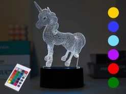 I-Total 3D LED Lamp Unicorn
