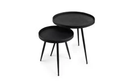 Set Bijzettafels Metaal D58/45 X H60/50 Black