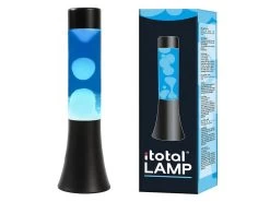 I-Total Lavalamp Zwart 30 Cm Blauw-Wit Vloeistof