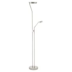 Eglo Sarrione Led Vloerlamp Nikkel Mat 1x17,28W + 1x2,88W + 1x4.5W