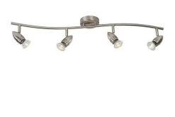 Lucide Caro Plafondspot Boog Mat Chroom 4x 5W GU10 Led Lampen 2700K