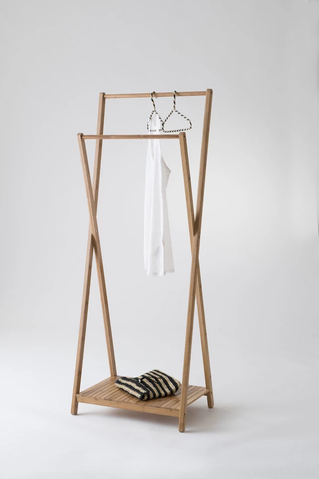 Compactor Home Kledingrek Dubbel Bamboo 60x34x142/162cm - Afbeelding 2