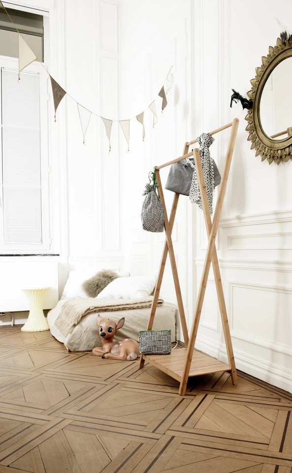 Compactor Home Kledingrek Dubbel Bamboo 60x34x142/162cm - Afbeelding 3