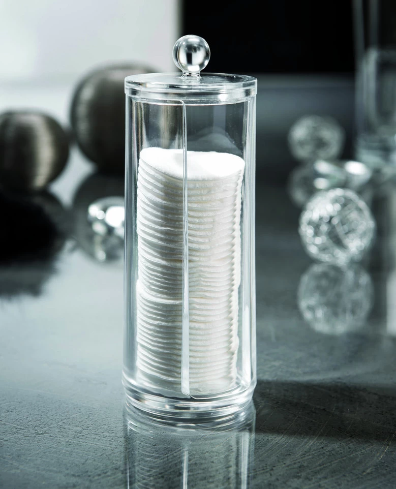 Compactor Houder Voor Wattenschijfjes 7.5x20cm Transparant - Afbeelding 2