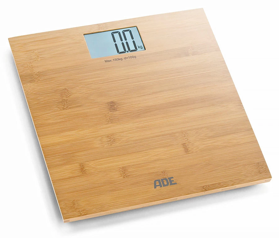 ADE Personenweegschaal Digitaal Martina 30x30 Cm - Tot 150 Kg - Bamboe