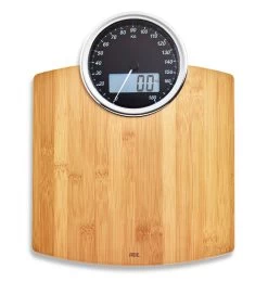 ADE Personenweegschaal Digitaal Luna 31.5x40.5 Cm - Tot 180 Kg - Bamboe