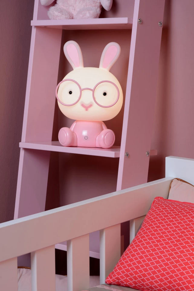 Lucide Dodo Rabbit Tafellamp Kinderkamer1x3w LED Roze - Afbeelding 3
