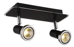 Fantasia Xzibit Plafondspot Mat Zwart 2x 5w GU10 Led Lampen