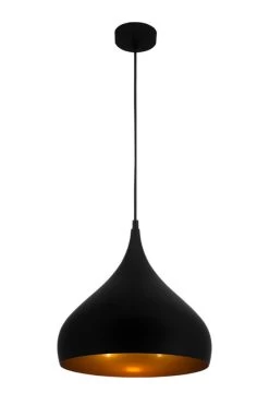 Fantasia Ronin Hanglamp 60W E27 Matt Black Gold