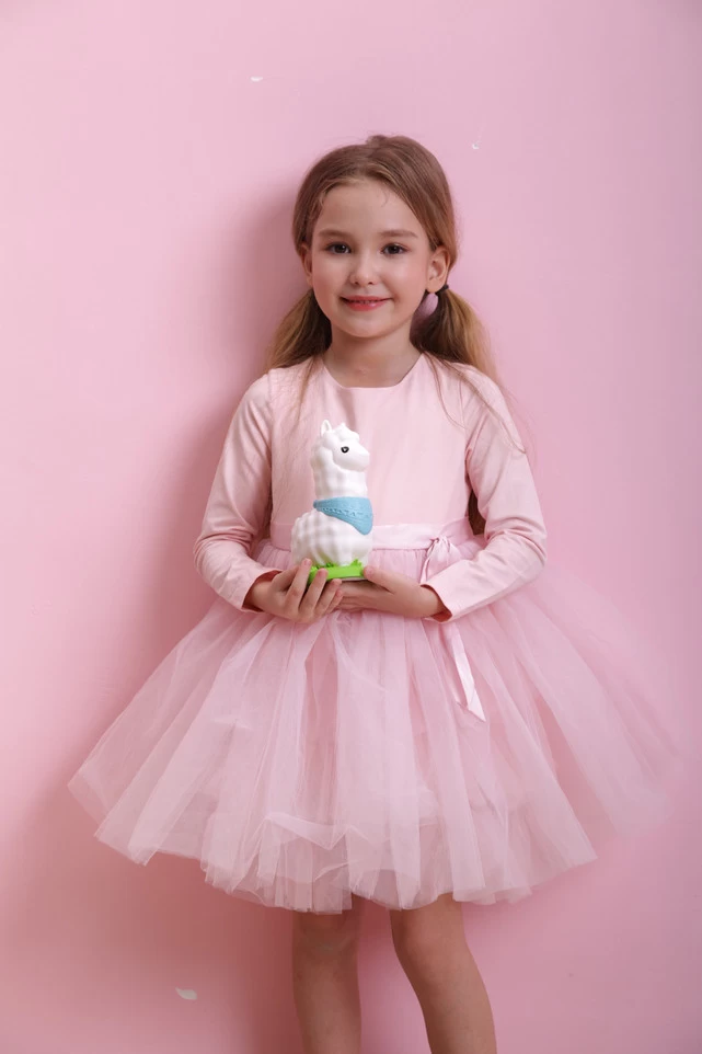 Dhink Nachtlamp LED Alpaca Blauw/Groen Colour Changing - 15min Timer - 17.5 Cm - Afbeelding 3