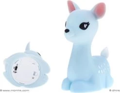 Dhink Nachtlamp LED Hert Pastel Blauw Colour Changing - 15min Timer - 16 Cm