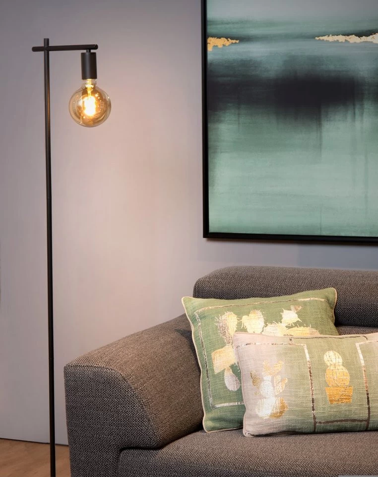 Lucide Leanne Vloerlamp Zwart E27 Fitting - Afbeelding 3