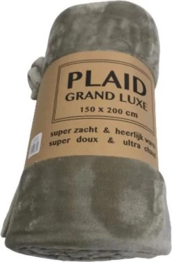 Plaid Grand Luxe Microfibre Taupe 130x160 Cm 280g|m2