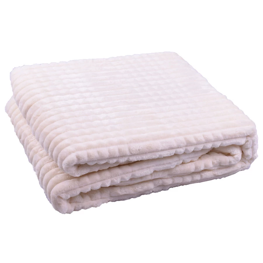 Plaid Grand Luxe Microfibre Wafel 150x200 Cm 300 G|m2 Monaco Ecru - Afbeelding 2