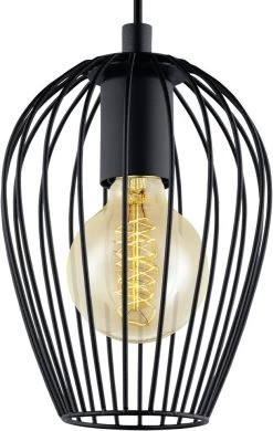 Eglo Newtown Hanglamp Zwart 1x E27 Socket - Diameter 160mm