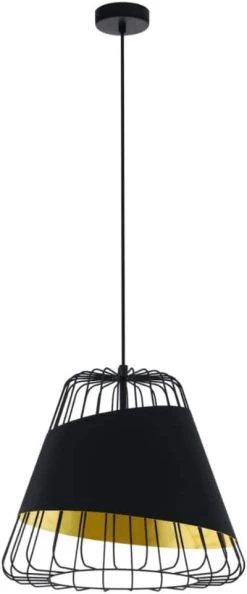 Eglo Austell Hanglamp Zwart/Goud 1x E27 Socket - Diameter 430mm