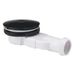 Wirquin Afvoer Douchebak Black Touch D90mm - Zeer Plat - 24L/min