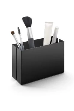 ZACK Potes Badkamer Bakje RVS Zwart 15x10.2x6cm - EVA Voetjes