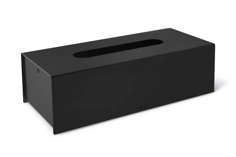 ZACK Puro Tissue Box RVS Zwart 25x8x12cm - Afbeelding 2