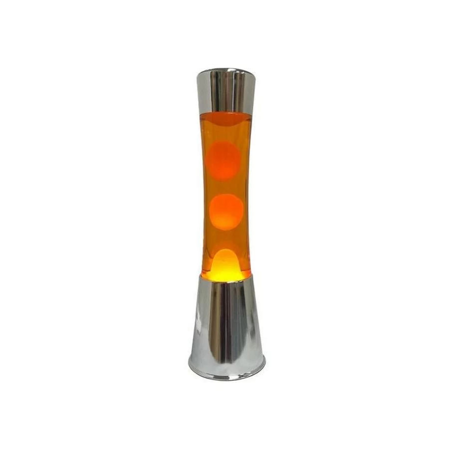 Fisura Lava Lamp Orange Lava Chrome/Oranje