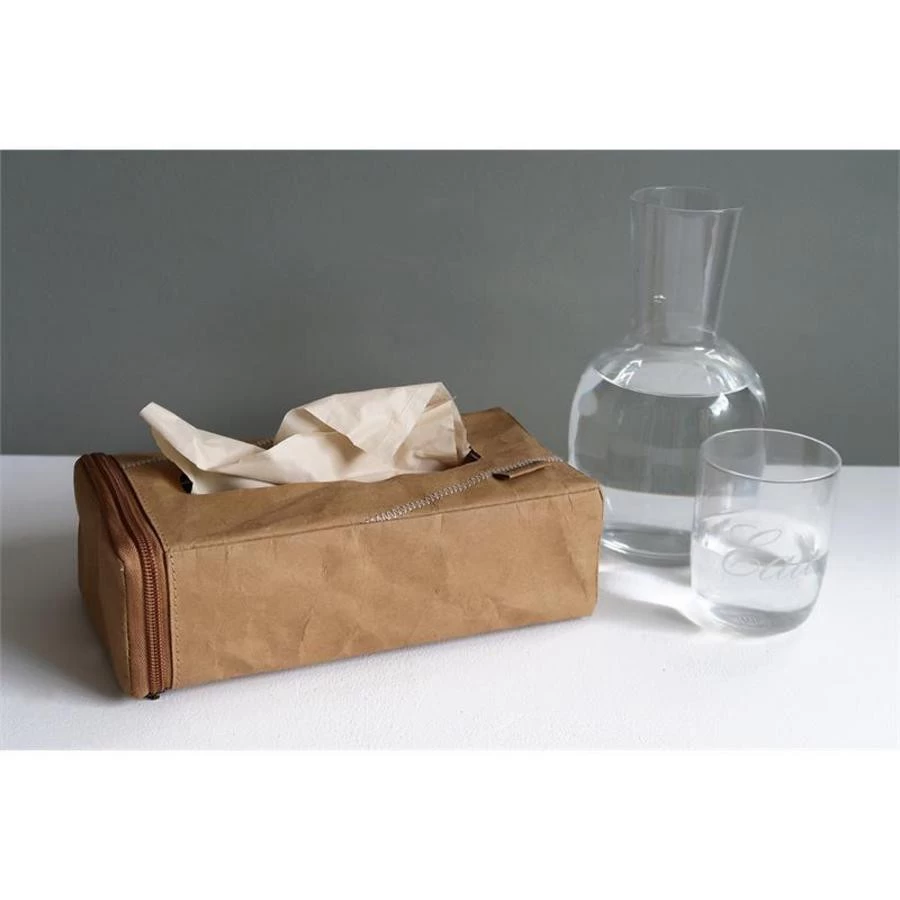 Zuperzozial Zakdoekenhouder Bamboe 23.5x12x7.5cm - Inclusief 80 Zakdoeken - Afbeelding 3