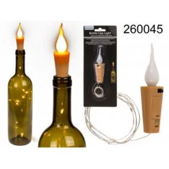 Flessenlicht LED Met Stop Kaars 9x2.5cm Lengte 75cm