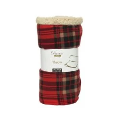 Plaid 130x150 Cm Rood Geruit