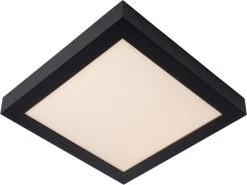 Lucide Brice-Led Plafondlamp Badkamer Zwart - 30W IP44 - Vierkant
