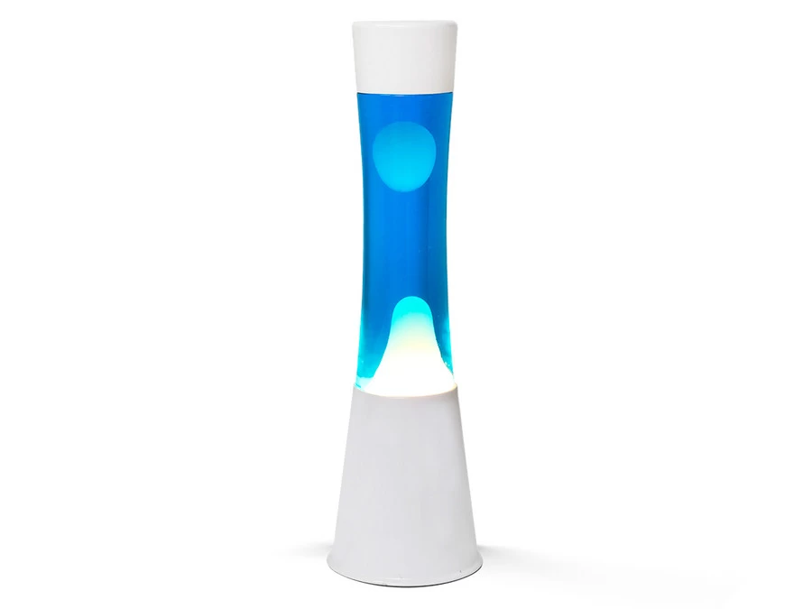 Lava Lamp Wit 40 Cm Met Blauw/Witte Vloeistof