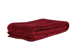 Light & Living Plaid Chevron Donkerroze 180x130 Cm Velvet