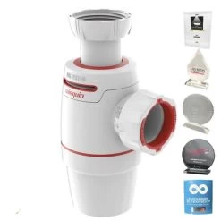 Neo Sifon Met Ingesmolten Dichtingen Voor Lavabo - Uitgang 40 Mm - Ontlucht