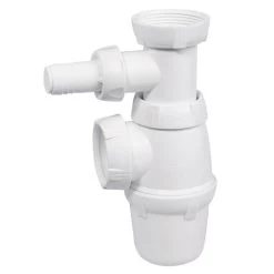 Wirquin Sifon Voor Wastafel Wit 6/4 - D40mm - Met Vaatwasaansluiting