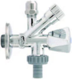 Duplex Kraan Hoekstopkraan Wasmachinekraan 1/2-10mm