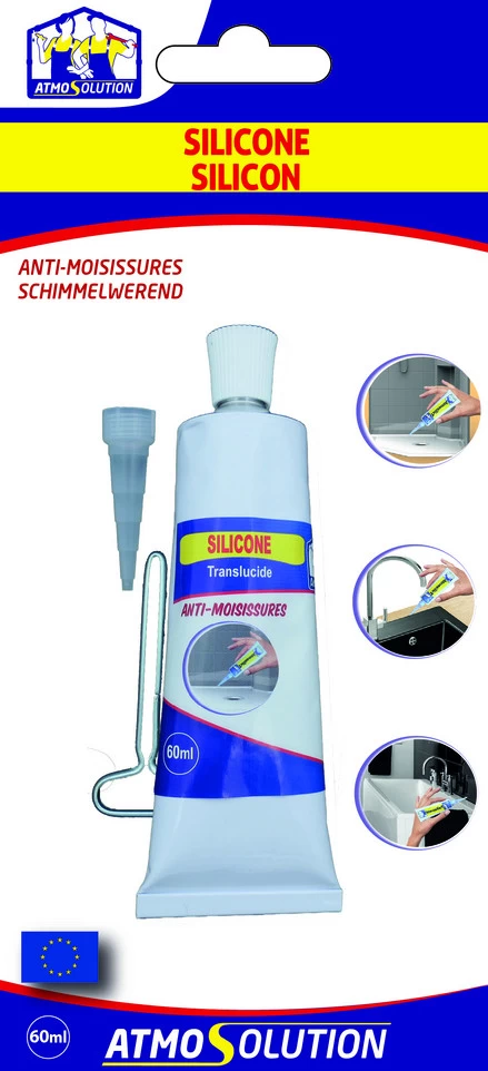 Atmosilic Siliconenmastiek 60 Ml Dichting Anti Schimmel - Doorschijnend