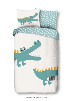 Good Morning Dekbedovertrekset Kids Crocodile Multi - 140x220 Cm - Katoen