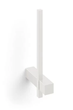 ZACK Toiletrolhouder Carvo Wit - RVS - 10x19.5 Cm - Voor Reserverol