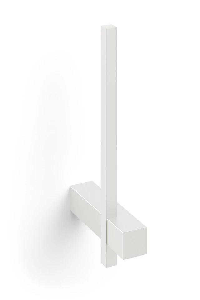 ZACK Toiletrolhouder Carvo Wit - RVS - 10x19.5 Cm - Voor Reserverol