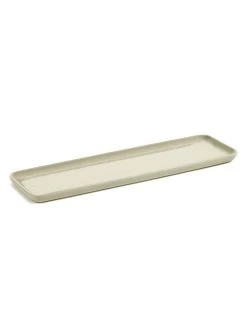 Serax Schaal Rechthoekig Cose L Beige 29.2x9.8x1.2 Cm By Bertrand Lejoly