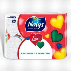 Nalys Keukenpapier Love 3-lagig - 45 Vel - 3 Rollen