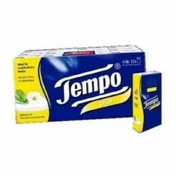 Tempo Zakdoekjes Papier Plus Sensitive 12x9 Stuks