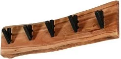 Kapstok Edge 5 Haken Massief Acacia Naturel